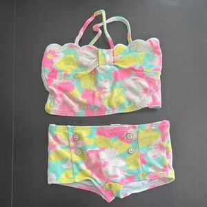 Janie and Jack Vibrant Floral Bikini Set
